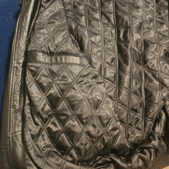 Mens Phase Two Leather Jacket - Picture 3 of 6